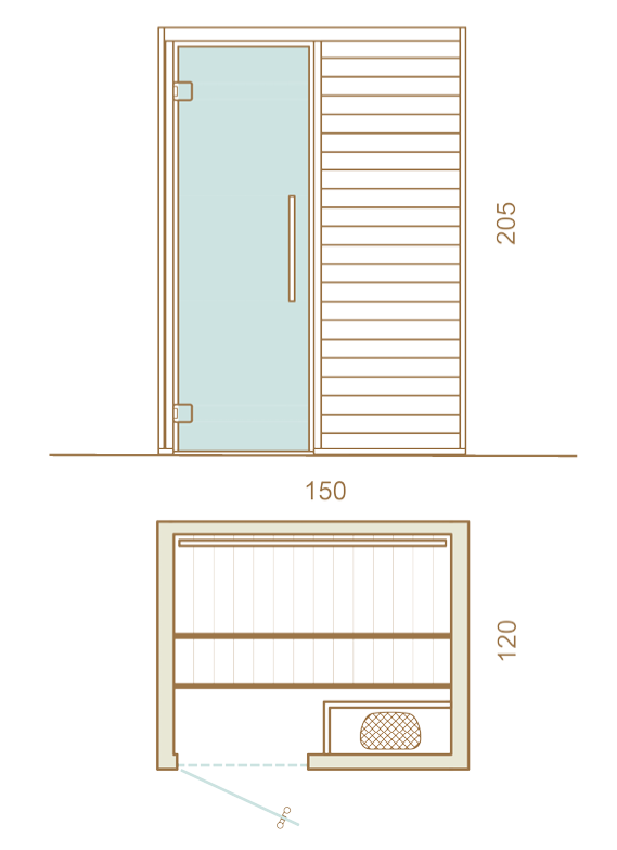 Plan D'étage 150 X 120 Cala Porte à Gauche