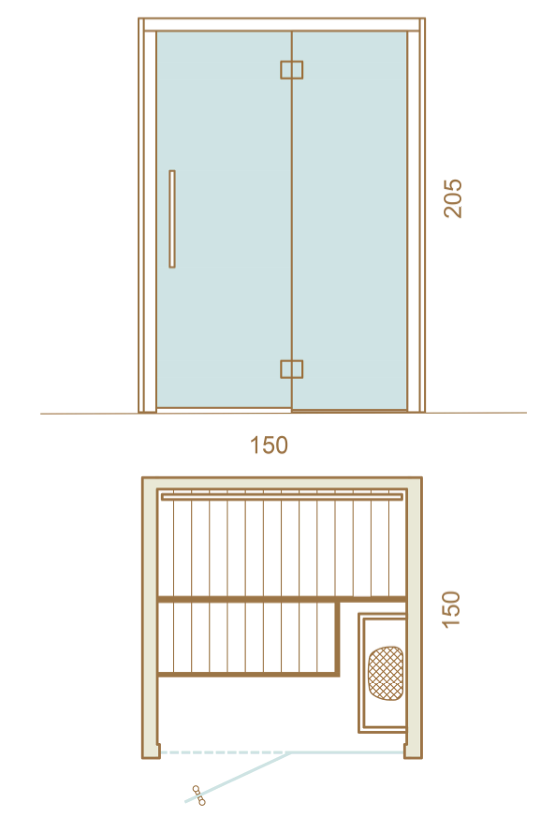 Plan D'étage 150 X 150 Cala Porte à Droite