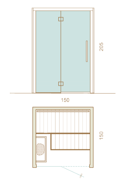 Plan D'étage 150 X 150 Porte à Gauche