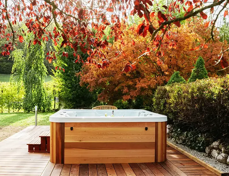 Spa Jacuzzi Rigide Habillage Bois Viskan