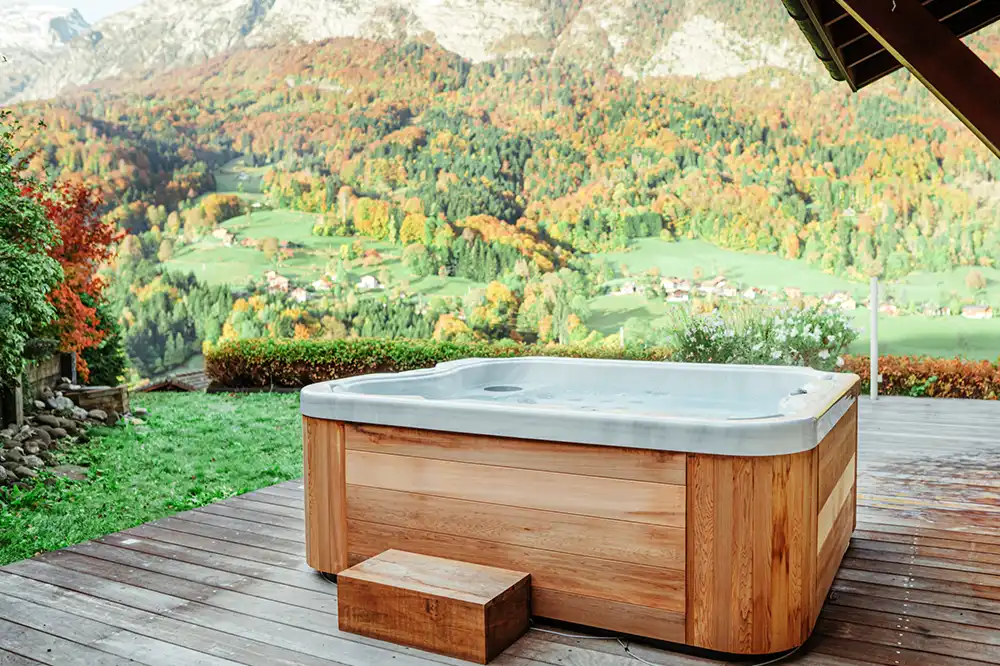 Spa Jacuzzi Exterieur Habillage Red Cedar